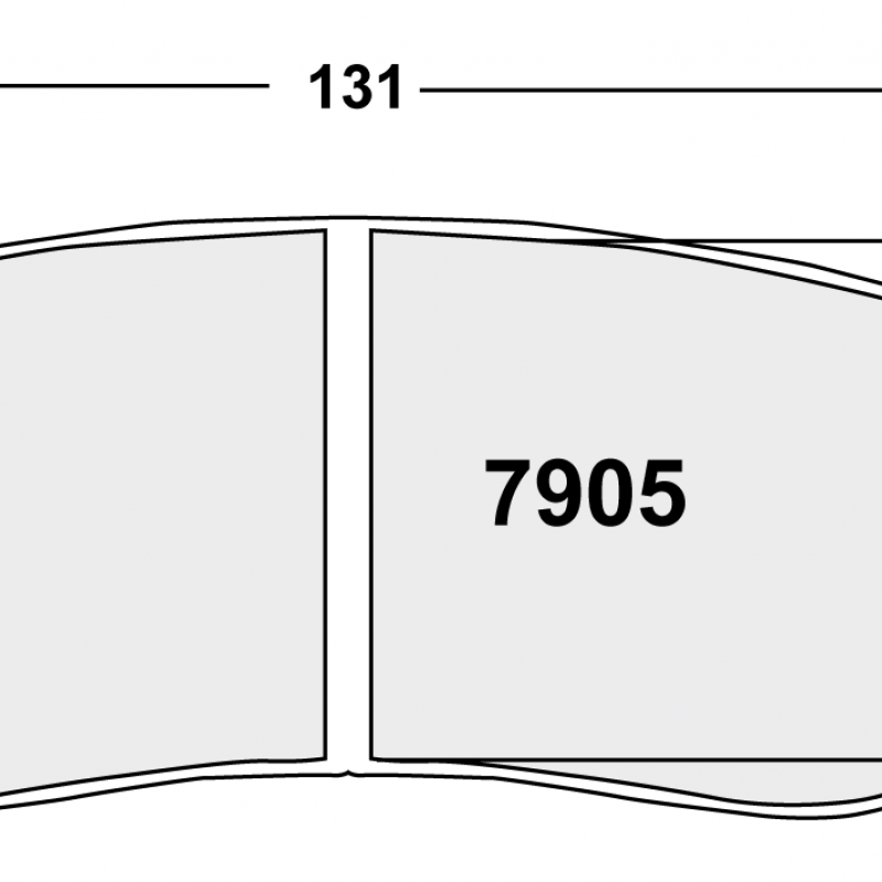 Sprint / medium distance compound with smooth bite. Race brake pads - For ZR34 + ZR41 calipers
(40mm radial depth)
with thicker backplate